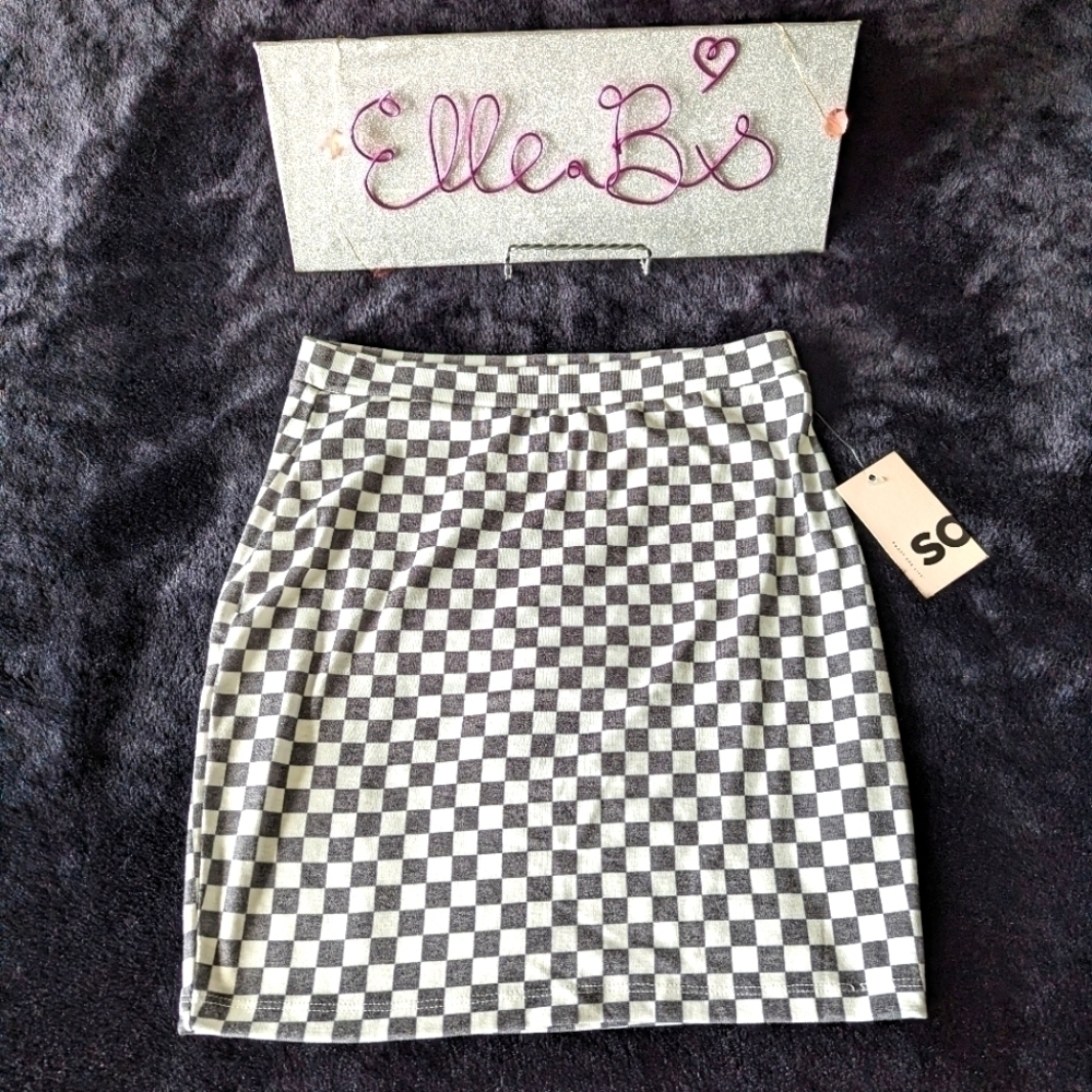 Checkered Mini Skirt XS
